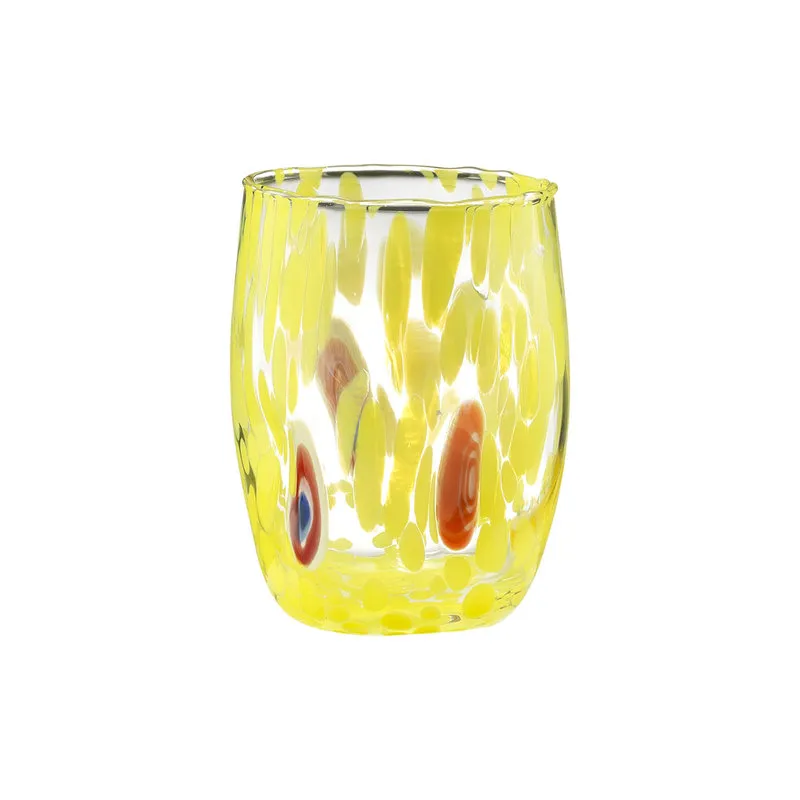 Onlylux Bombetta bicchiere h.10 cm giallo 6 pz
